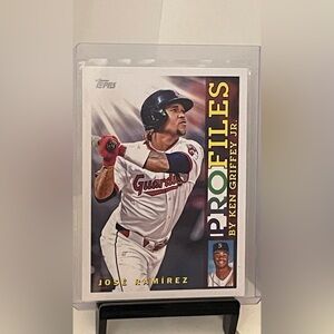 JOSE RAMIREZ 2026 TOPPS PROFILES-BY KEN GRIFFEY JR.-CLEVELAND GUARDIANS